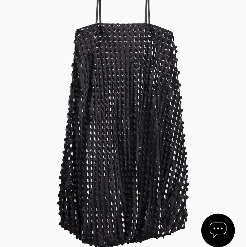 ​NWT Helmut Lang Hole Punch Bubble Dress Black Size 8 - Picture 5 of 15